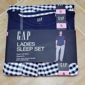 Gap Ladies 2 Piece Pajama Sleep Set In Navy Blue Size Small NWT